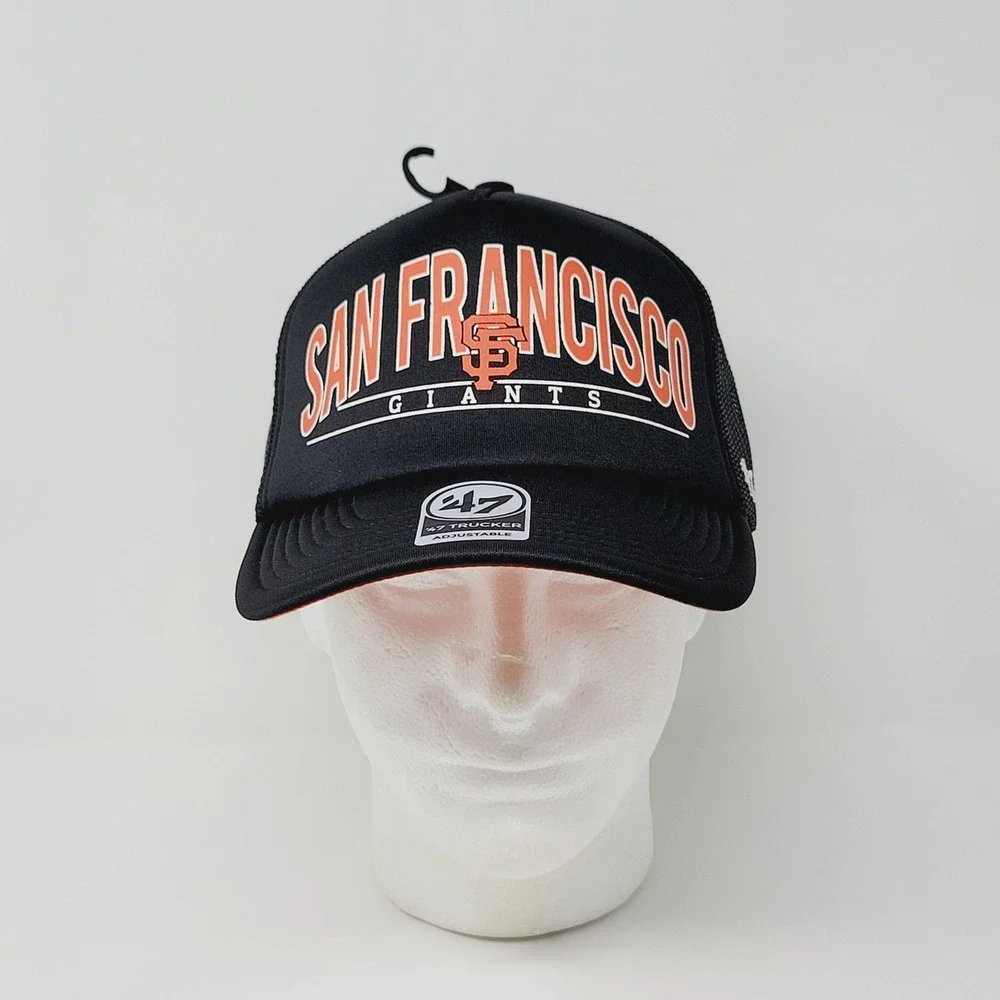 '47 Brand Backhaul Trucker Hat Cap San Francisco Giants Black MLB Snapback